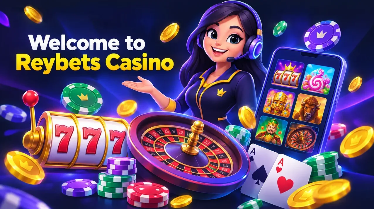 Colorful Reybets welcome bonus graphic